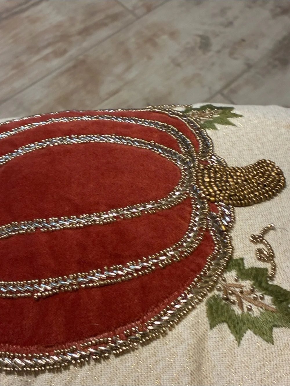 Well Dressed Home Autumn Harvest Fall Pumpkin Beaded Throw Pillows 12